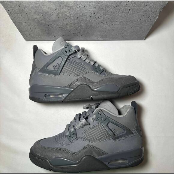 Size 4.5 - Nike Air Jordan 4 Retro SE GS Wet Cement Men's Shoes Ships Now - Picture 2 of 10